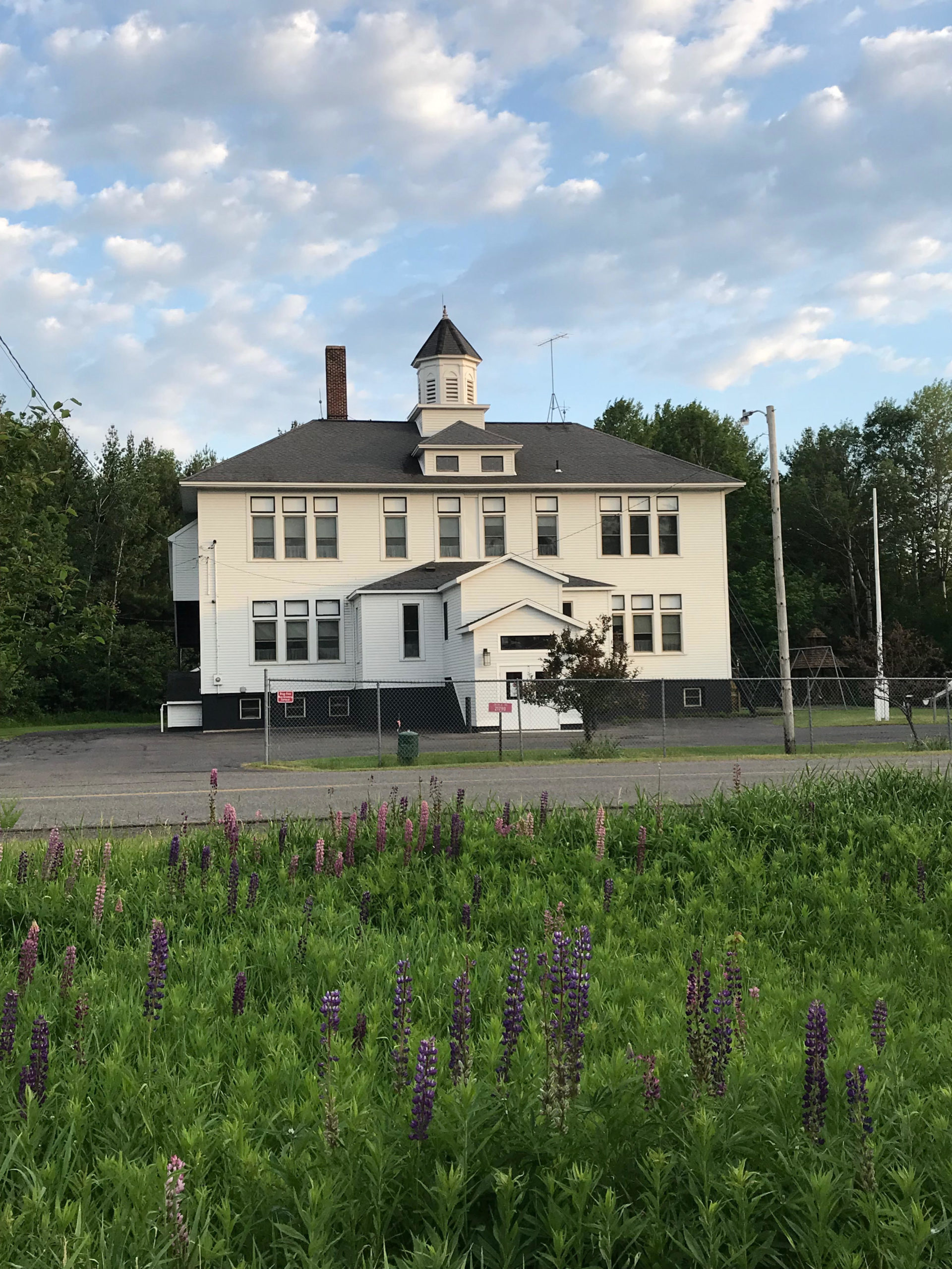 The front entrance of the school.